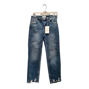 NWT Flying Monkey Stunned Straight Leg Jeans Size 27 Distressed Dark‎ Wash thumbnail 2
