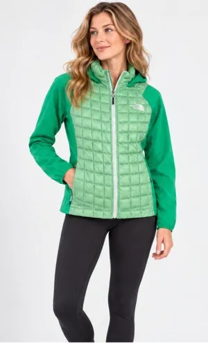 The North Face ThermoBall Hybrid Hooded Jacket Womens M Green Insulated thumbnail 1