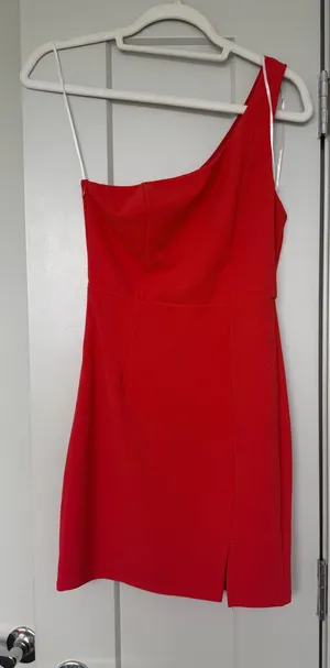 Princess Polly Primness Red One-Shoulder Mini Dress - Size 4 thumbnail 1