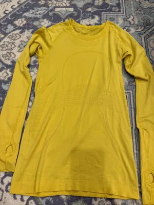 Soleil Yellow Lululemon Swiftly Tech Long Sleeve 6 thumbnail 1