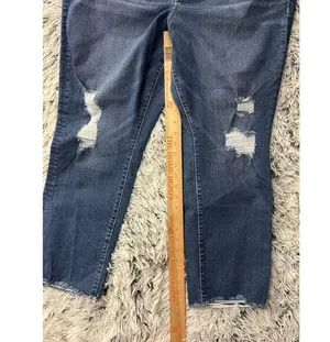 TORRID Bombshell Skinny Jeans Women Plus 18 Distressed Medium Wash Stretch Ankle thumbnail 7