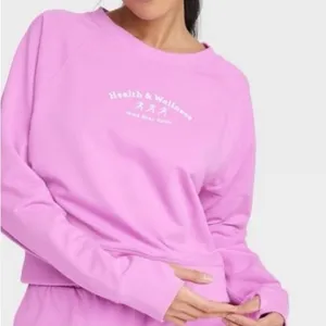 All in Motion Health‎ & Wellness Sweatshirt Crewneck Pink Size Large thumbnail 1