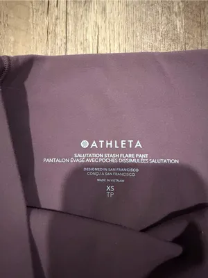 Athleta SALUTATION STASH FLARE High Rise PANT in Damask Mauve XS thumbnail 4