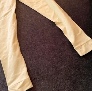 Vintage Carushka Bodywear Pastel Yellow Low-Mid Rise Cuffed Tights/ Leggings Cuffed thumbnail 4