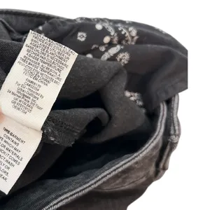 Free‎ People We The Free Crvy Bermuda Shorts Exposed Button Fly Faded Black 34 thumbnail 11