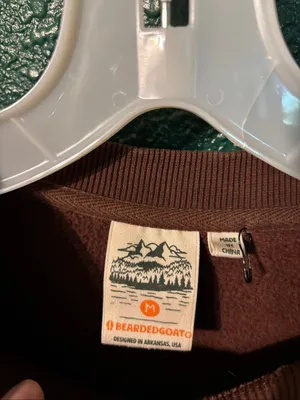 Bearded Goat Brown Heavy Crewneck Size Medium thumbnail 3