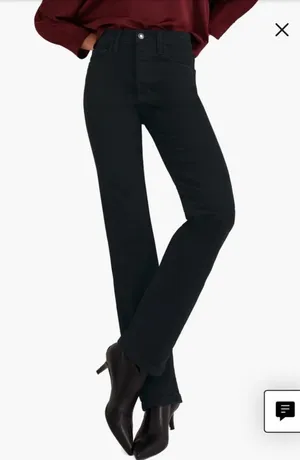 FAVORITE DAUGHTER The Vivi Straight Jeans in Kingsley Black Size 26 thumbnail 1