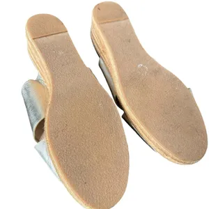 Jack Rogers Metallic Gold Slip on Espadrille Sandals Womens 10 Slides Leather thumbnail 9