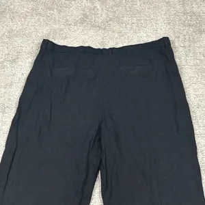 Abercrombie & Fitch Pants Womens 16 Long 33 Linen Blend Wide Leg Trousers Black thumbnail 6