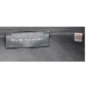 Elie Tahari Womens XL Black Quarter Zip Pullover Sweatshirt Mock Neck Top thumbnail 4