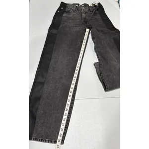 Levi's Premium Women Baggy Dad Straight Leg Mid Rise Jeans 24 Black Side Stripes thumbnail 14