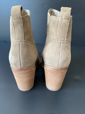 Marc Fisher Oshay Suede Leather Western Pull On Bootie Tan Size 6M thumbnail 4
