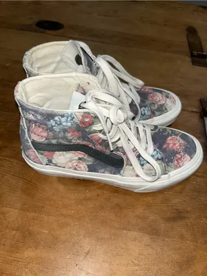 Vans Sk8-Hi Women’s Floral High Top Sneakers Black Multi Size 6 thumbnail 4