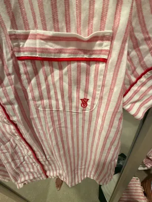 Victoria's Secret Pink White Stripe Short Pajama Set Size S thumbnail 2