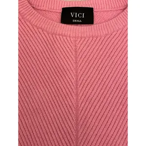 Vici Pink Bubble Over Ribbed Knit Sweater size Small thumbnail 5