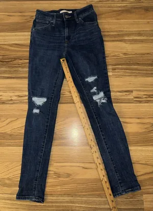 Women's Jeans Levi Strauss 721 High‎ Rise Skinny 25x28 thumbnail 1