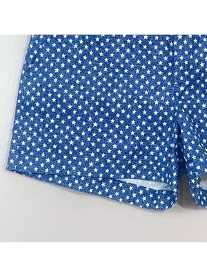 American Living Women Jean Shorts Stars Size 8 Stars Blue White thumbnail 3