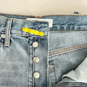 Topshop Asos Kort Petite Size 6/28 High Waist Wide Leg Light Blue Denim Jeans thumbnail 3
