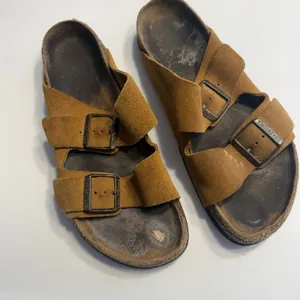 Birkenstock Arizona Suede Brown Sandals Vintage Sz 39 (8-8.5) Women's thumbnail 4