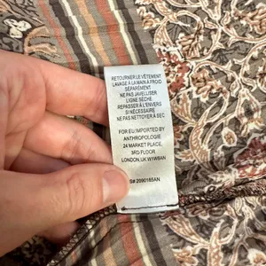 Anthropologie Current Air Alyce Brown Floral Mini Dress thumbnail 9