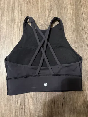 Lululemon black sports bra with criss-cross straps thumbnail 2