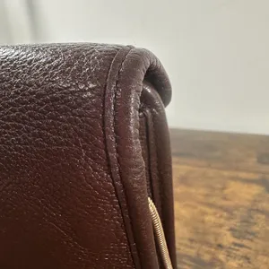 Yves Saint Laurent Vintage Shoulder Bag Small Brown Leather YSL thumbnail 10