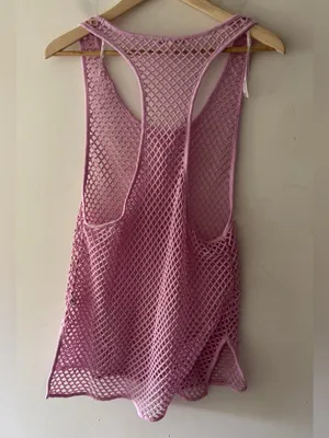 Victoria’s Secret Open Knit Pink Swim Cover Up thumbnail 3
