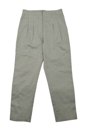 Frmz Gray Houndstooth Stripe Chic Office Work Formal KPop Preppy‎ Pants Large thumbnail 1