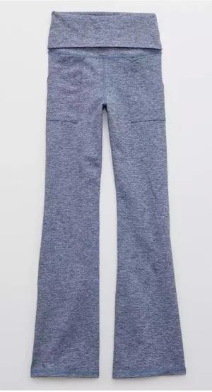 Aerie XS REGULAR OFFLINE By The Hugger High Waisted Foldover Flare Legging BNWTS $55.00 NEW thumbnail 8