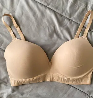 Victoria's Secret PINK Wear Everywhere Wireless Lightly Lined Bra Nude 36DD thumbnail 1