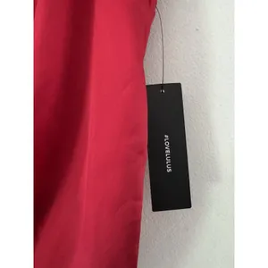 NWT Lulus Prize Winning Red Satin Faux Wrap Bodysuit Size Small thumbnail 8