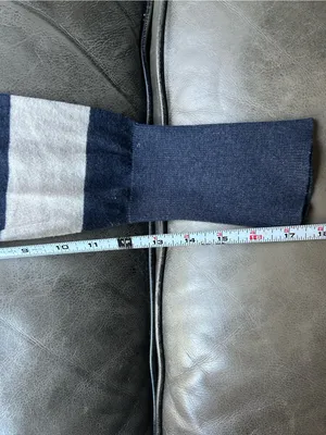 RXB stripped Navy and Cream Lace-Trim Cardigan Sweater thumbnail 8