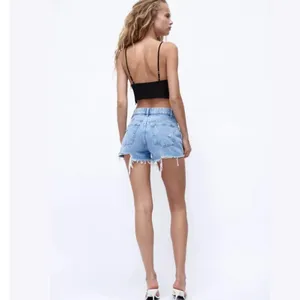 NWT Zara Lace Poplin Cami Tank Crop Top Shirt Black Size Large thumbnail 3
