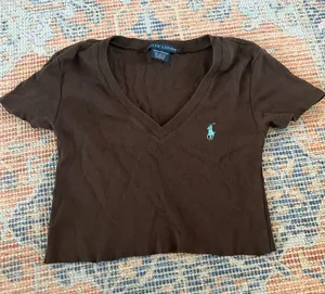 Ralph Lauren brown cropped tee thumbnail 1