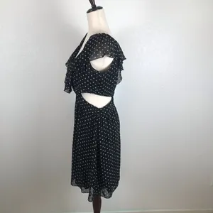 Y2K vintage speechless polkadot cut out dress L‎ thumbnail 4