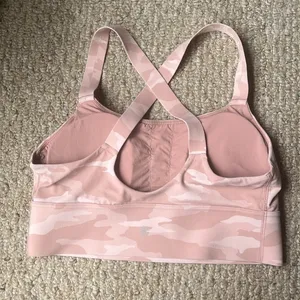 ATHLETA Pink Camo Warrior Longline Sports Bra Size Medium thumbnail 7