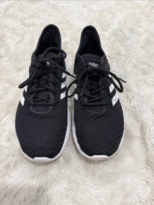 Adidas Cloudfoam QT Flex women's sneakers in black and white size 7 thumbnail 2