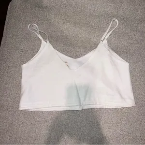 White Cropped Tank Top thumbnail 3