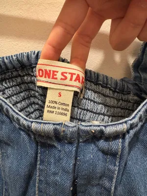 Denim Corset Top Blue thumbnail 4