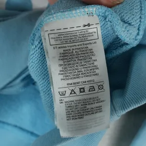 Adidas Hoodie Womens Medium Originals Trefoil Sweatshirt Retro Blue‎ White thumbnail 10