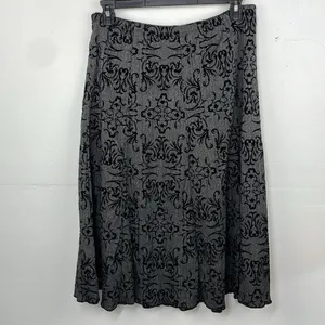 J. Jill Flared Skirt Velvet design side Zipper size 14 thumbnail 8