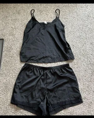 Target Black satin pajama set thumbnail 1