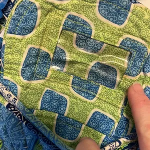 Vera Bradley Crossbody Bag Blue Green Floral Paisley Quilted‎ Cotton Handbag thumbnail 4