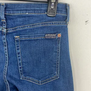 7 For All Mankind Blue The Ankle Skinny Jeans with Distressed Detail size 31 thumbnail 8