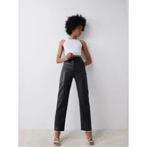 Aritzia Wilfred The Melina Pant Black Vegan Leather Pants Size 4 High Waisted thumbnail 2