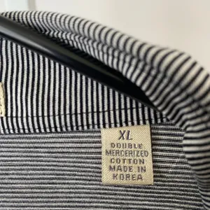 Peter Millar XL Black White‎ Striped Polo Shirt Double Mercerized Cotton Golf thumbnail 5