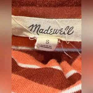 Madewell Retro Striped Mockneck Top • Wide Sleeve 70s Vibe - Size Small Boxy thumbnail 6