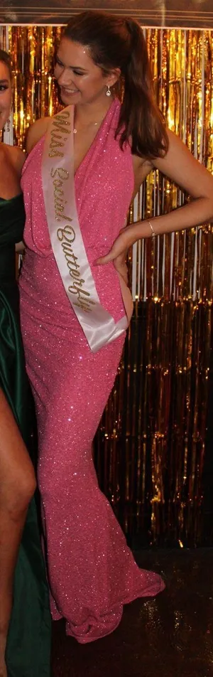 Windsor Pink Long Formal Dress thumbnail 2