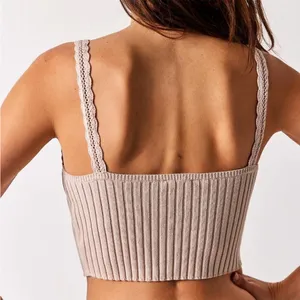 Free People Take Me Home Cami tank Top Oatmeal Large Cropped NWOT thumbnail 4