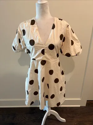 New With Tags Glam Polka Dit Dress Sz M thumbnail 1